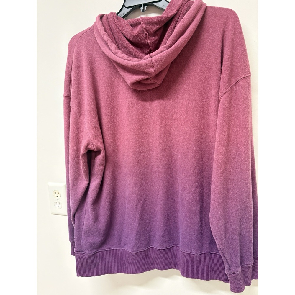 Women's  LG  Victoria's Secret Hoodie Oversized Vintage Balayage Spellout Grunge - Picture 4 of 6